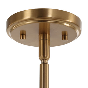 Lassen 8 Light Brass Chandelier