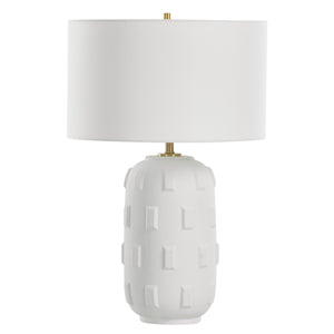 Emerie Textured White Table Lamp