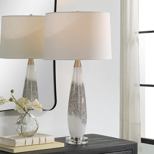 Quinn White & Silver Table Lamp