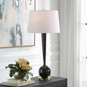 Brielle Polished Black Table Lamp