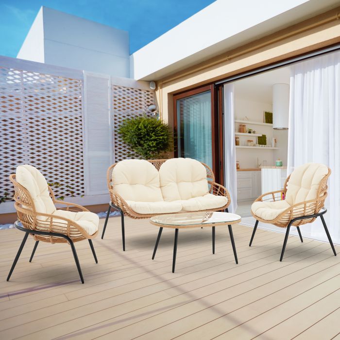 Pine 4-Piece Outdoor Conversation Set - taylor ray decor