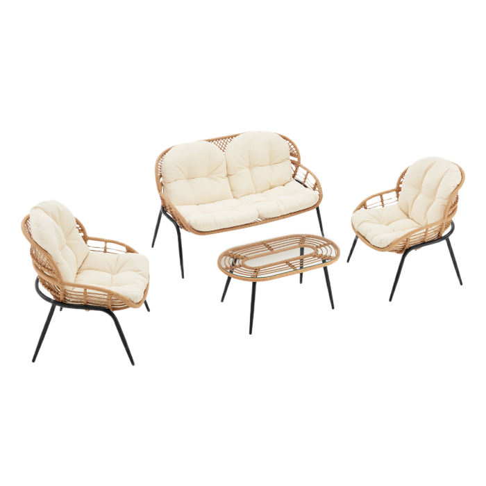 Pine 4-Piece Outdoor Conversation Set - taylor ray decor