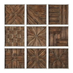 Bryndle Rustic Wooden Squares S/9 - taylor ray decor