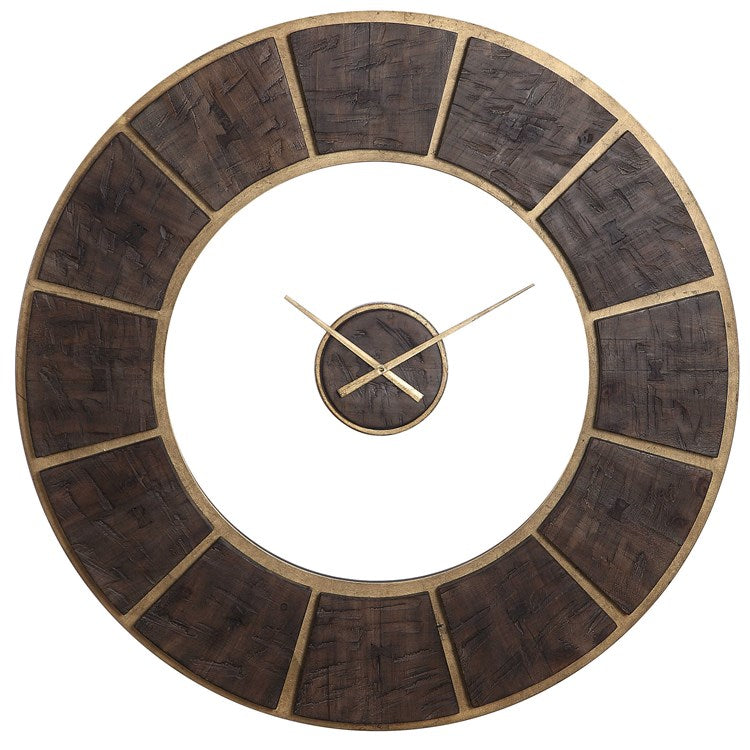 Kerensa Rustic Wooden Wall Clock - taylor ray decor