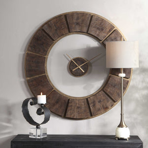 Kerensa Rustic Wooden Wall Clock - taylor ray decor