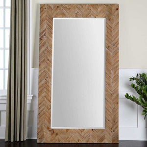 Demetria Oversized Wooden Mirror - taylor ray decor
