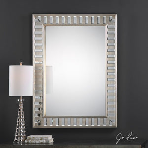 Lanester Silver Leaf Mirror - taylor ray decor