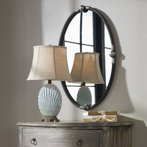 Carrick Black Oval Mirror - taylor ray decor