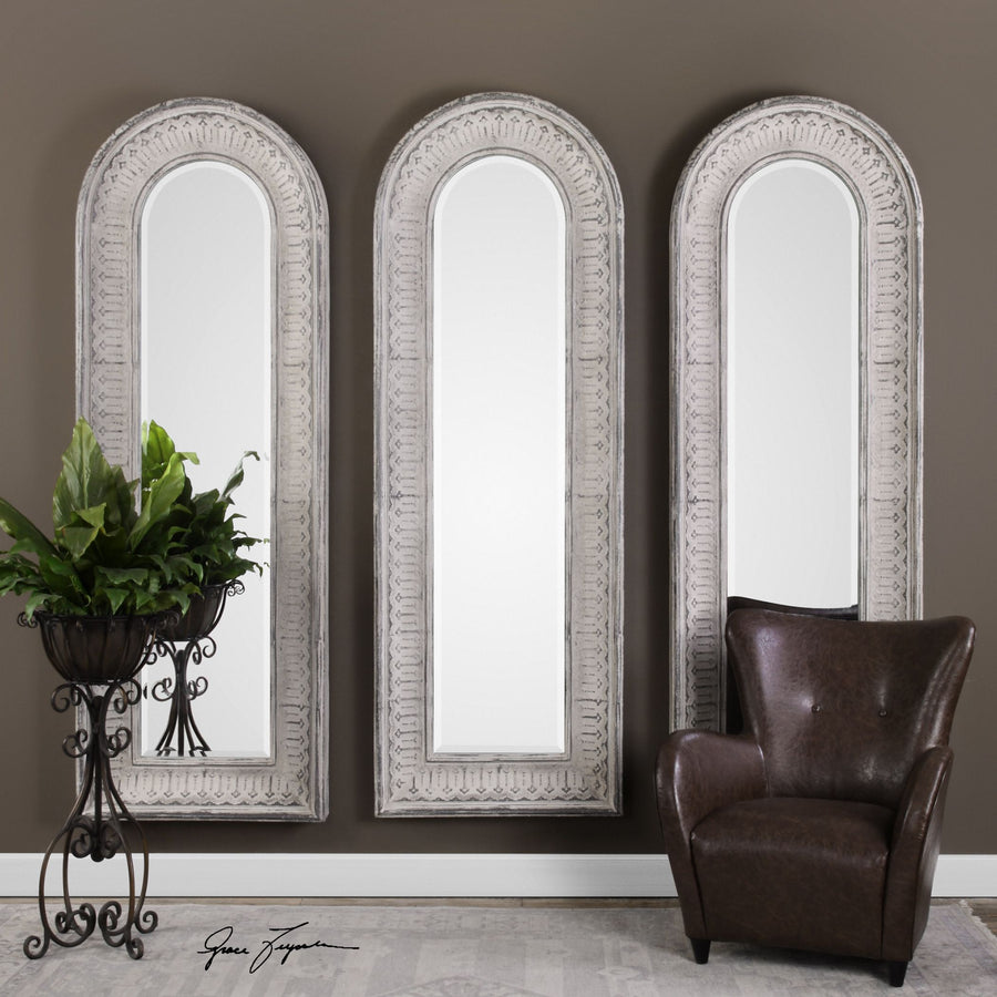 Argenton Aged Gray Arch Mirror - taylor ray decor