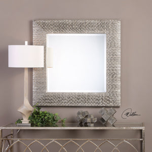 Cressida Distressed Silver Square Mirror - taylor ray decor
