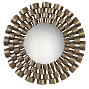 Taurion Silver Leaf Round Mirror - taylor ray decor
