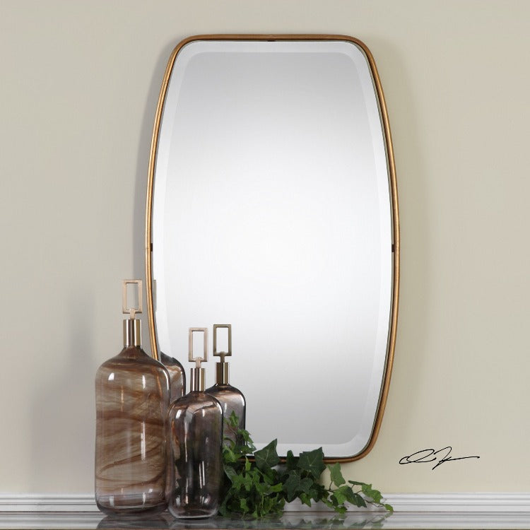 Canillo Antiqued Gold Mirror - taylor ray decor