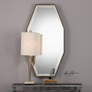 Savion Gold Octagon Mirror - taylor ray decor