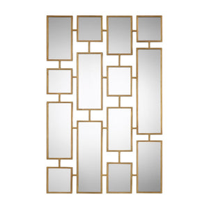 Kennon Forged Gold Rectangles Mirror - taylor ray decor