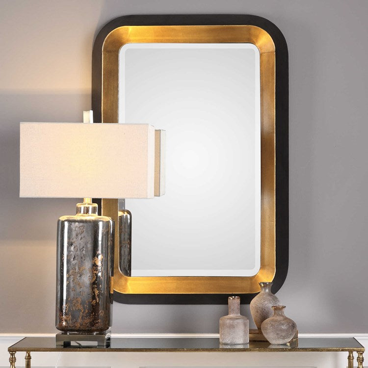 Niva Metallic Gold Wall Mirror - taylor ray decor