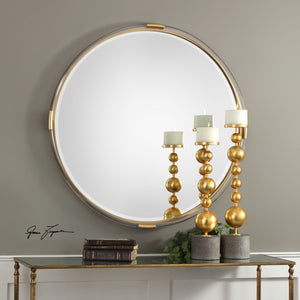 Mackai Round Gold Mirror - taylor ray decor
