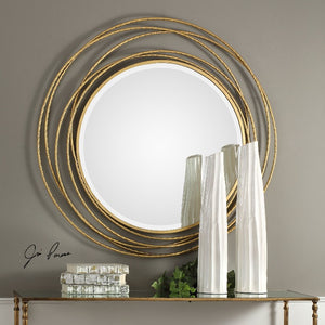 Whirlwind Gold Round Mirror - taylor ray decor
