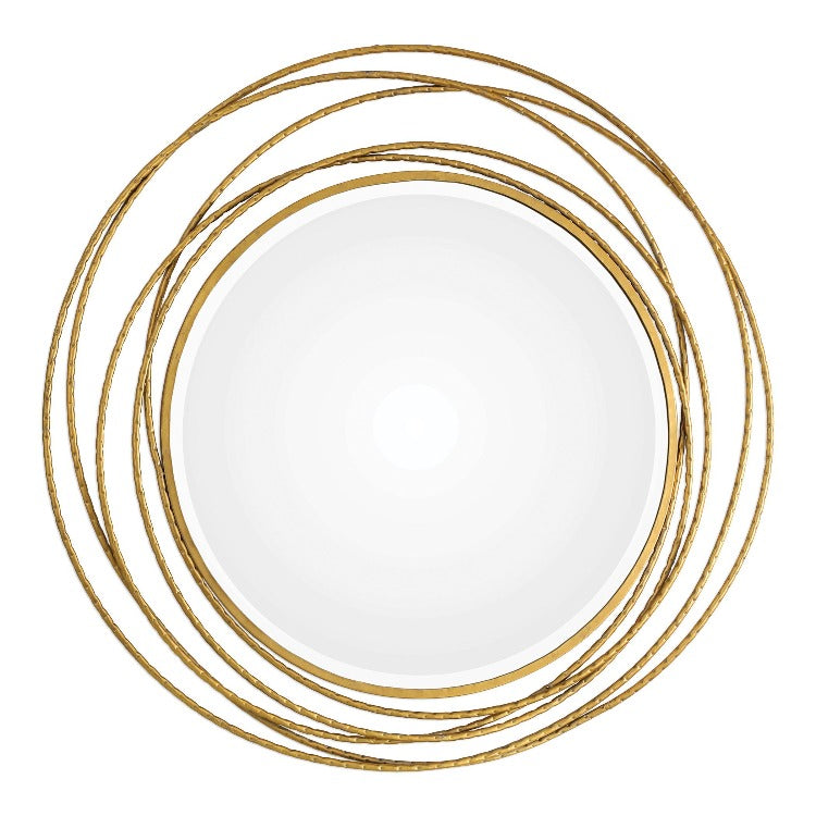 Whirlwind Gold Round Mirror - taylor ray decor