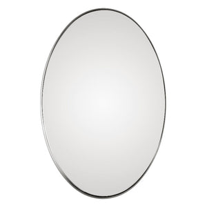 Pursley Brushed Nickel Oval Mirror - taylor ray decor