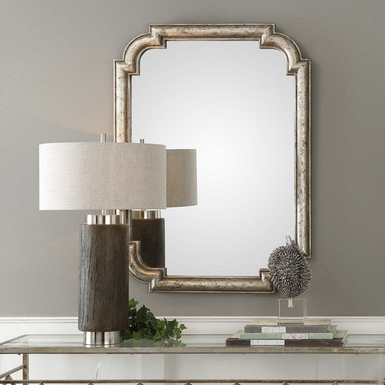 Calanna Traditional Silver Leaf Mirror by taylor ray decor