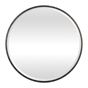 Benedo Industrial Round Mirror - taylor ray decor