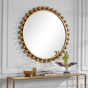 Cyra Gold Round Mirror - taylor ray decor