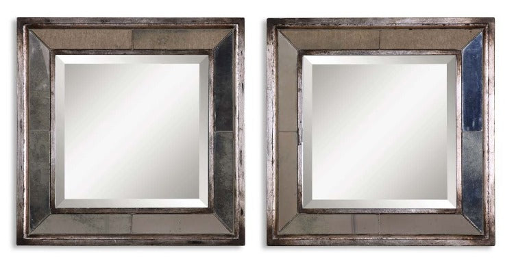 Davion Squares Silver Mirror Set/2 - taylor ray decor