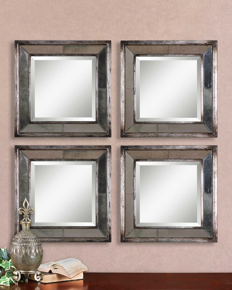 Davion Squares Silver Mirror Set/2 - taylor ray decor