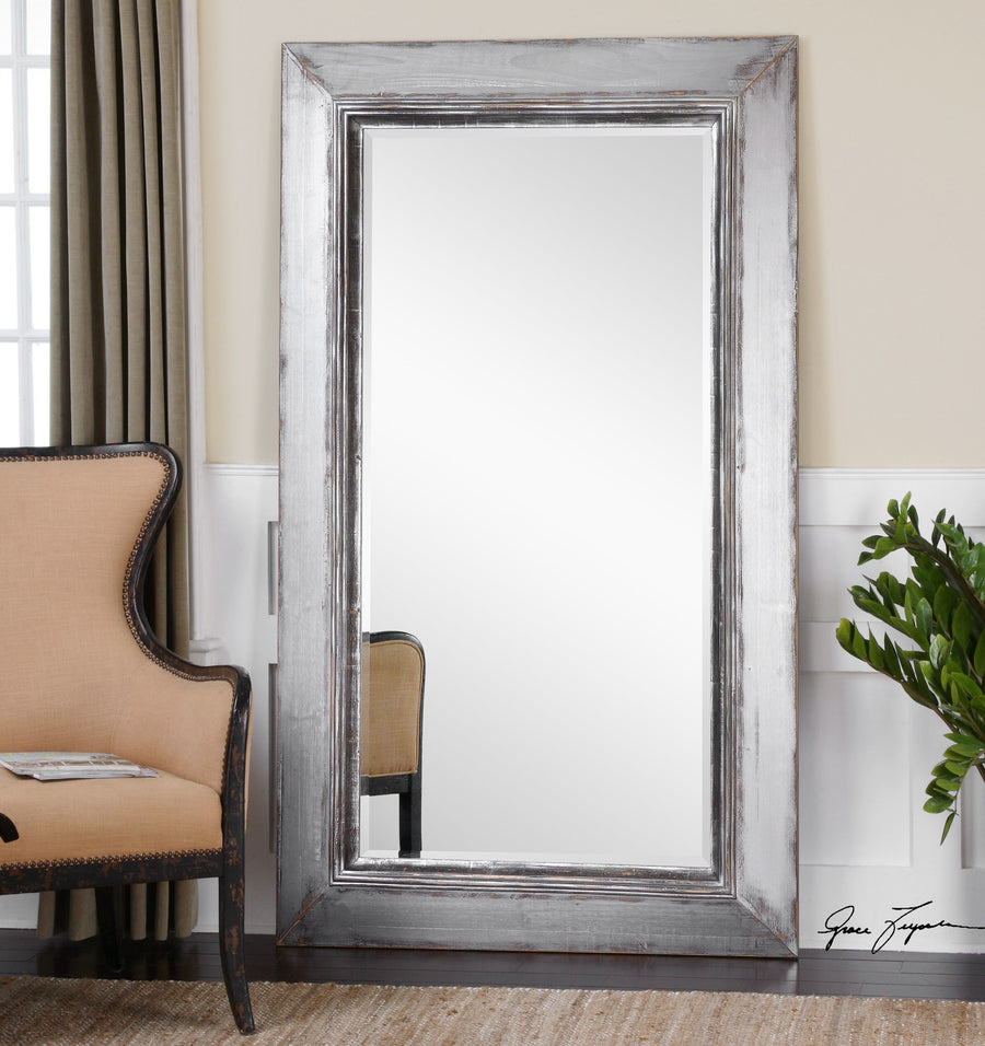Lucanus Oversized Silver Mirror - taylor ray decor