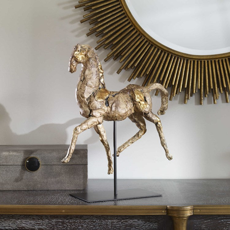 Caballo Dorado Horse Sculpture - taylor ray decor