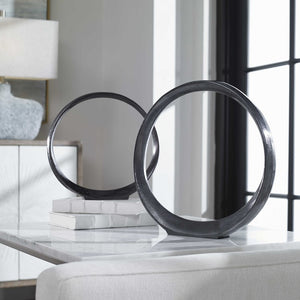 Orbits Aluminum Ring Sculptures, S/2 - taylor ray decor