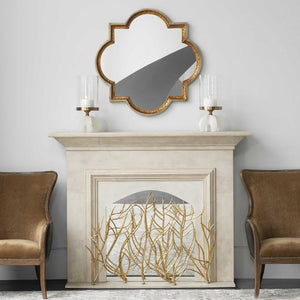 Gold Branches Decorative Fireplace Screen - taylor ray decor