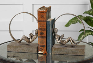 Lounging Reader Antique Bookends Set/2 - taylor ray decor