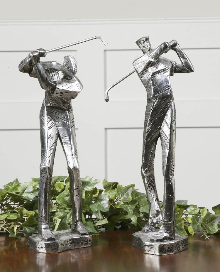 Practice Shot Metallic Statues, Set/2 - taylor ray decor