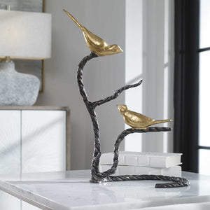 Birds On A Limb Sculpture - taylor ray decor