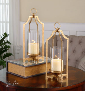 Lucy Gold Candleholders, S/2 - taylor ray decor