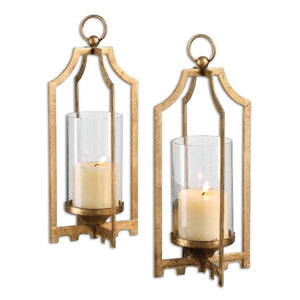 Lucy Gold Candleholders, S/2 - taylor ray decor