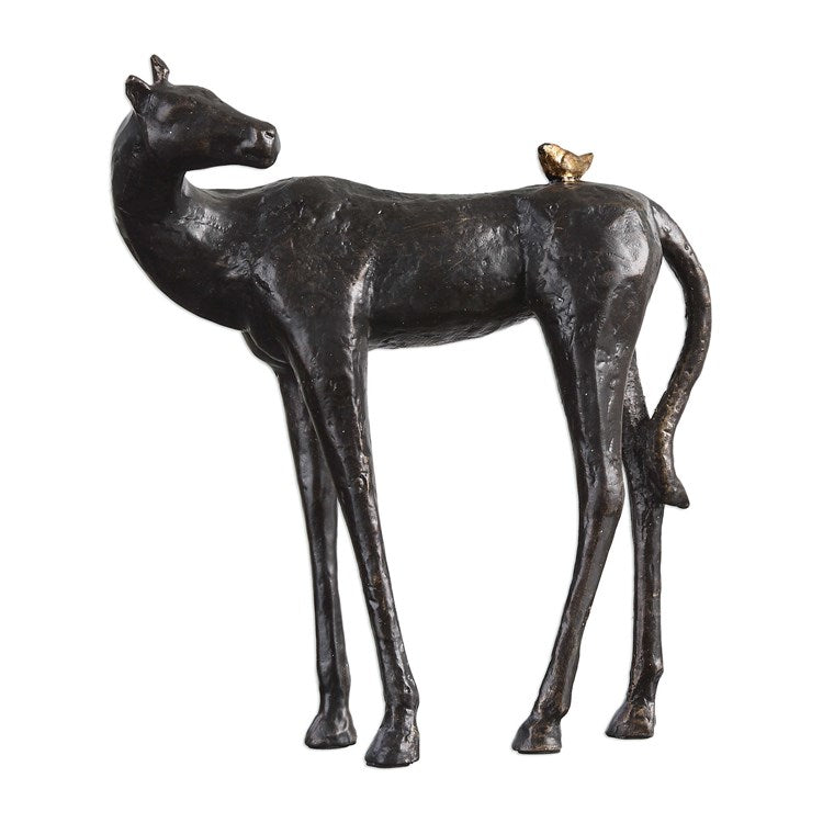 Hello Friend Cast Iron Horse Sculpture - taylor ray decor
