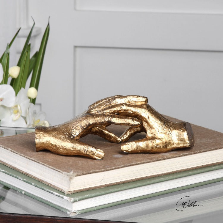 Hold My Hand Gold Sculpture - taylor ray decor