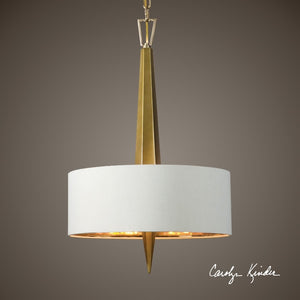 Obeliska 3 Light Gold Chandelier - taylor ray decor