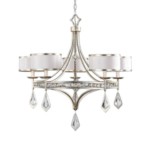 Tamworth 5 Light Silver Champagne Chandelier - taylor ray decor