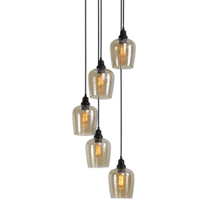 Aarush 5 Light Glass Cluster Pendant - taylor ray decor