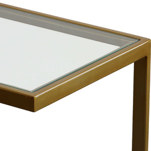 Musing Brushed Brass Accent Table @taylorraydecor