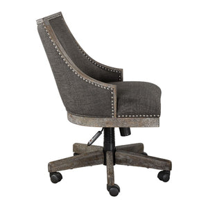 Aidrian Charcoal Desk Chair - taylor ray decor