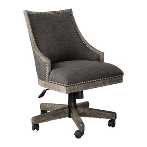 Aidrian Charcoal Desk Chair - taylor ray decor