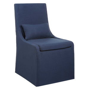 Coley Armless Chair, Denim