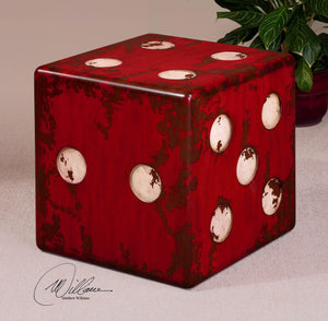 Dice Red Accent Table - taylor ray decor