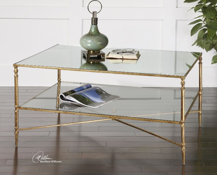 Henzler Mirrored Glass Coffee Table - taylor ray decor