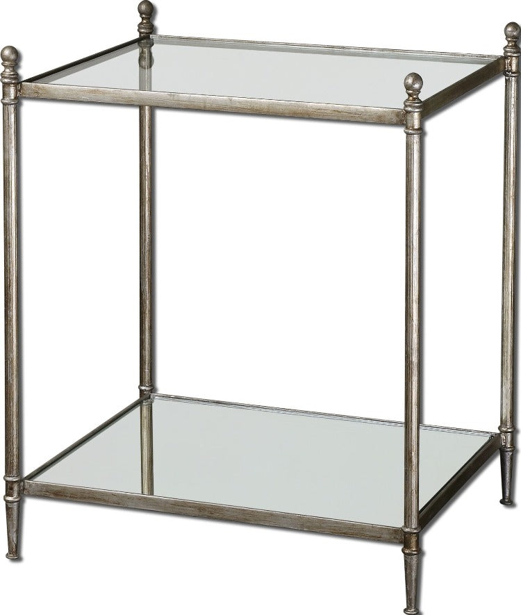 Gannon Mirrored Glass End Table - taylor ray decor