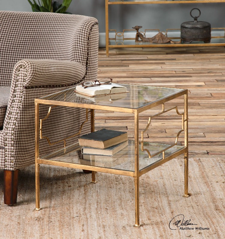 Genell Gold Cube Table - taylor ray decor